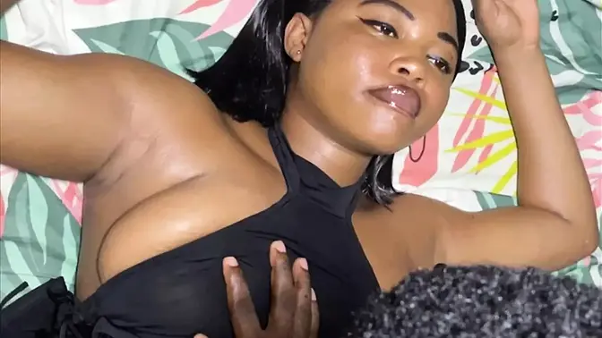 Nigerian model porn star rides BBC and moans loud