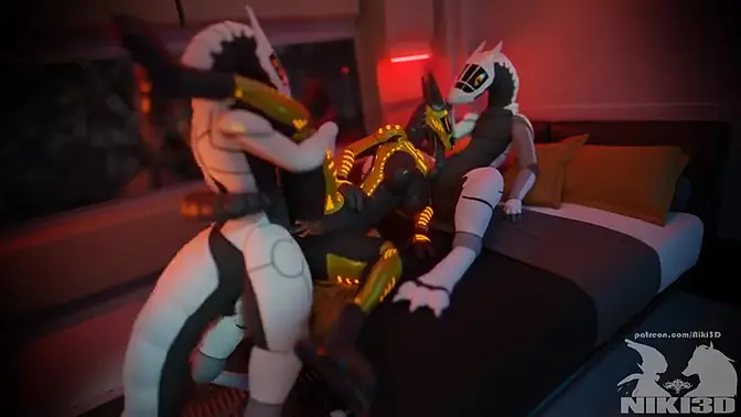 Niki3D gets her big boobs and furry pussy filled with cum