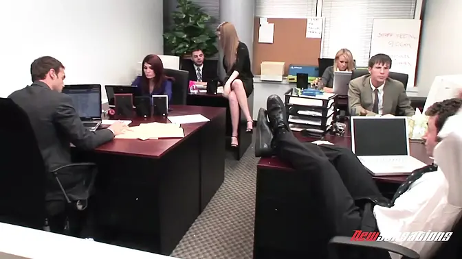 Office boss busts employee in heated office parody