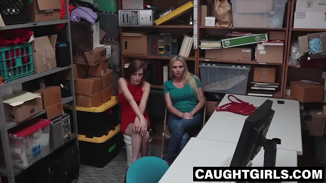 Office Threesome: Blondie rides big cock while brunette gets facial finish