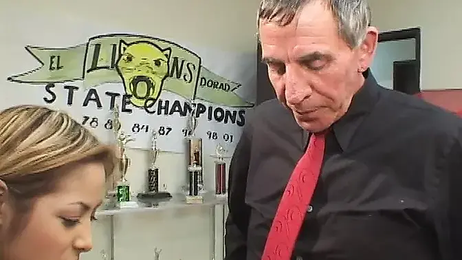 Old coach and principal seduce 18-year-old Latina student