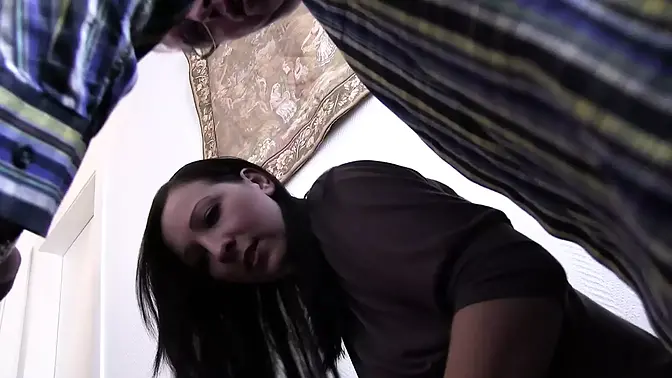 Old man slams his fat cock into a hungry teen's full ass