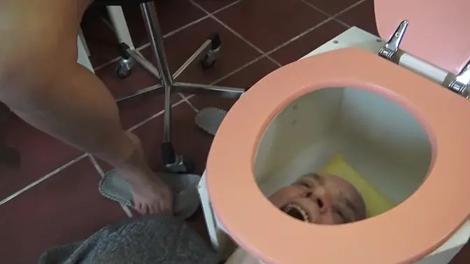 Old slave worships and licks her dominant's feet