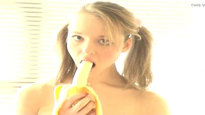 OLDER WOMAN GETS CREAMED BY YOUNG GUY WITH A BANANA