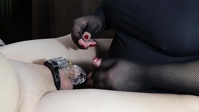 Orgasm denial - Unlock chastity after 2 days