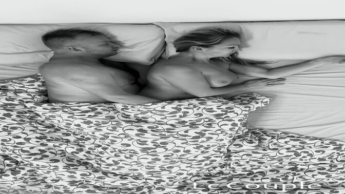 Overhead Night Cam – Real MILF Couple in Intimate Black and White