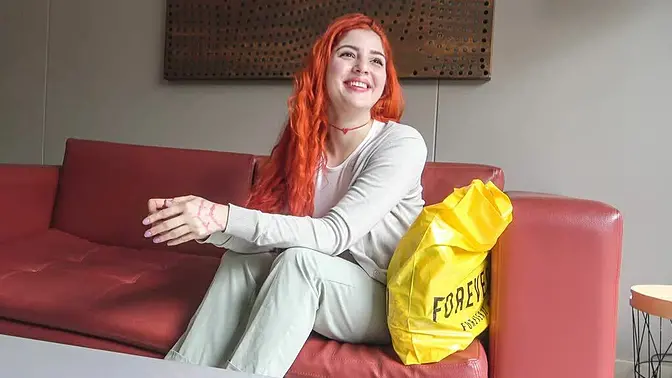 Pale Hispanic Red Head Takes Big Dick Deep in POV Blowjob