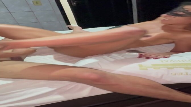 Part 1: The young man punished the hotwife: he took her to a motel and pounded her ass hard, then ejaculated on her face. The cuckold recorded it.