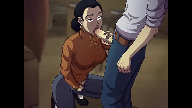 Part 9: Horny blonde slut rides big dick, Asian girl masturbates