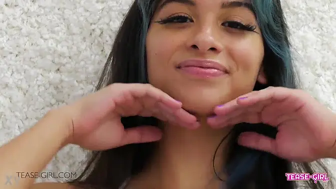 Perfect body Brunette Teen at casting