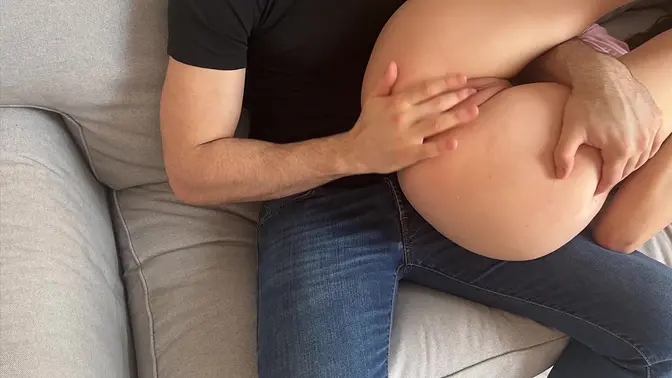 Perfect pussy petting brings her to shaking orgasm