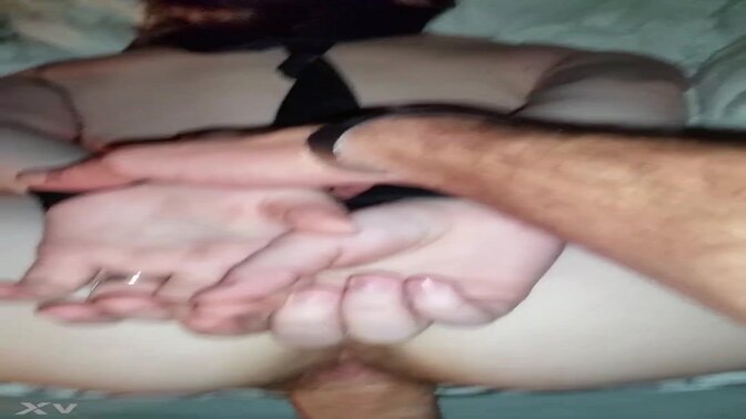 Petite babe bound and taken hard in doggystyle position