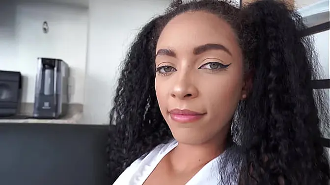 Petite Brazilian ebony Vitoria Slim gets slammed by 3 BBCs in a 3-on-1 anal fest