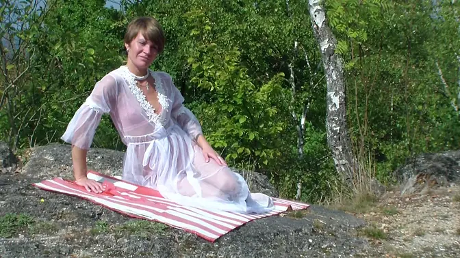 Petite girl gets big cock in public Bavaria, Germany