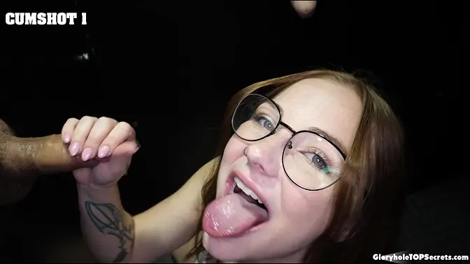 Petite Jenna gives deepthroat blowjob