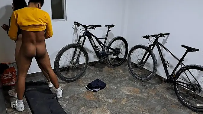 Petite Latina stepsister sucks my big cock in the garage