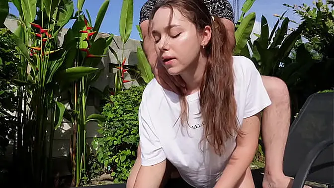 Petite Stepsister gets fucked hard in public and cums with a creampie