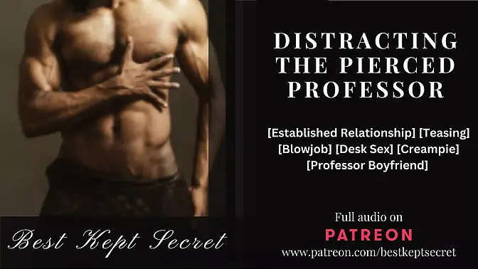 Pierced professor boyfriend gets distracted by girlfriend's pussy