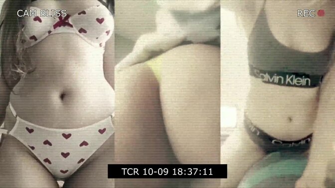 POV MASTURBATION AND MOANINGS HOT BLONDE IN A RED LINGERIE