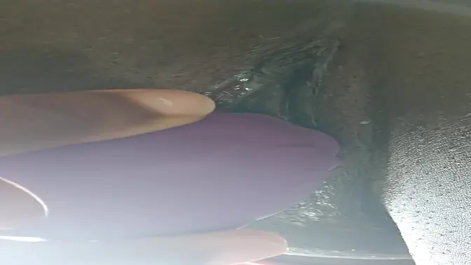 Pretty black pussy gets played with