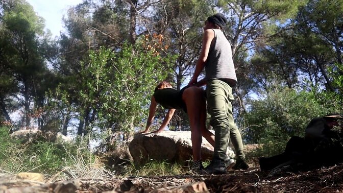 Public GF gives sloppy blowjob and shows off her perfect ass in a crowded place