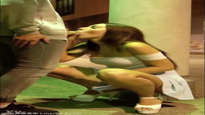 Public man gets a surprise roadside blowjob