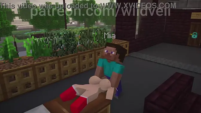 Public playground gets a hard fucking from Steve in Minecraft