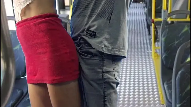 Real bus public grope session