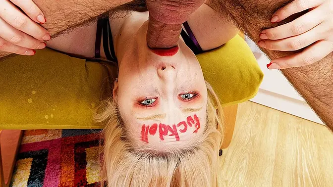 Real Fuck Doll's sloppy deepthroat and facefuck