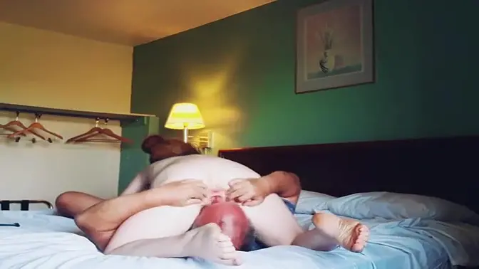 Redhead slut satisfies grandpa with messy orgasms