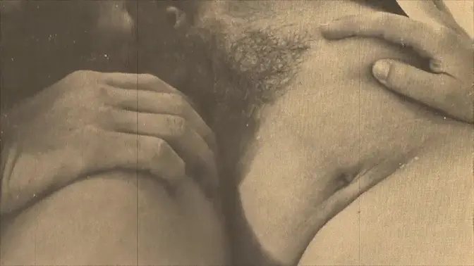 Retro vintage babe with big hairy tits gets family stroke