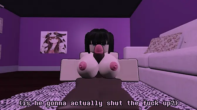 Rich dude bribes Asian girl for a fuck in Roblox Rule34 animation