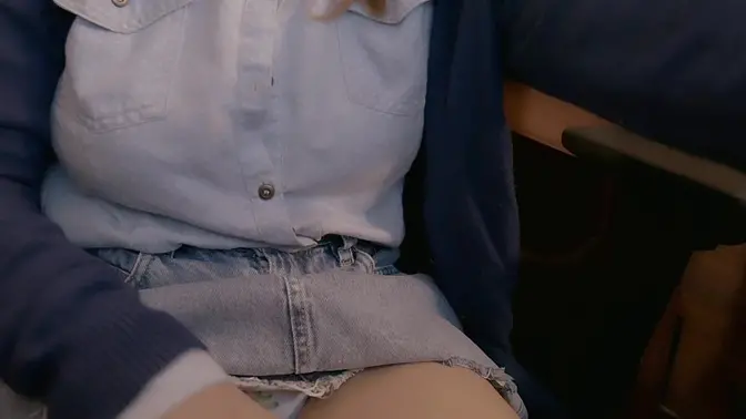 Risky office masturbation caught - big boob babe in dirty panties