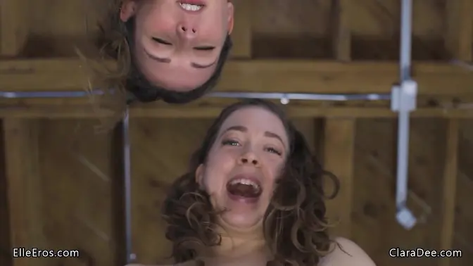 Roommates trick POV girl into a pegging spitroast