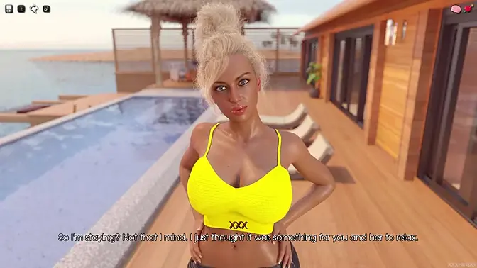 Rough anal sex with MILF in adult visual novel