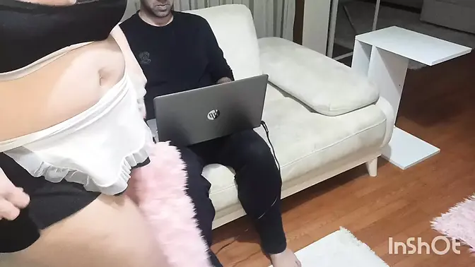 Russian Maid takes her boss's cock in her tight ass and shows off big natural tits