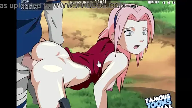 Sasuke mercilessly pounds Sakura's ass in Naruto Hentai