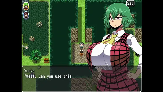 Scattered Fragments: Big-titted Yuuka's Hentai Game Play