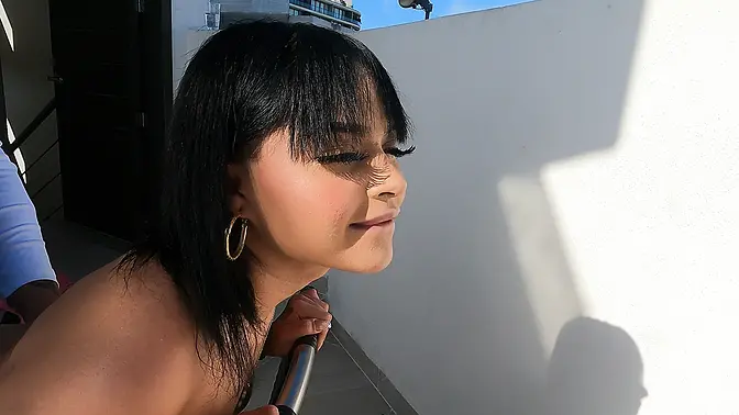 scened babe in doggy style takes a big dick and blows another