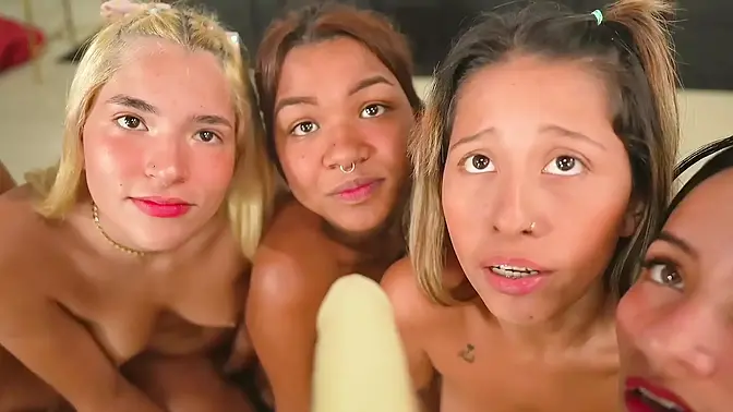 Schoolgirl 18 plays with dildo in classroom