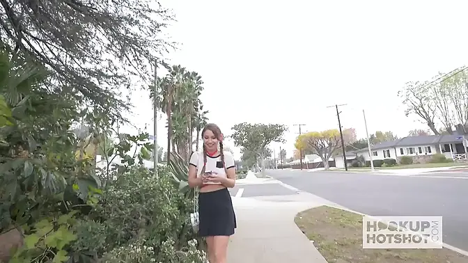 Schoolgirl Blond Teen Gets Facial from Guy She Met Online