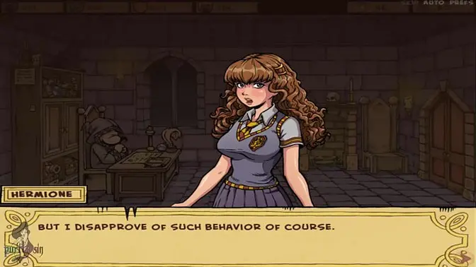 Schoolgirl seduces her master in Harry Potter-themed BDSM