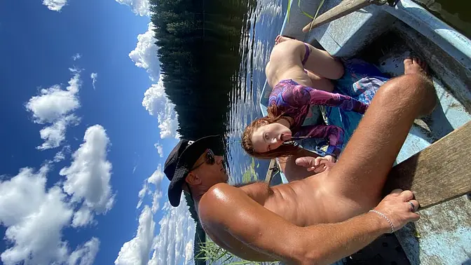 Secret island session ends with facial cumming