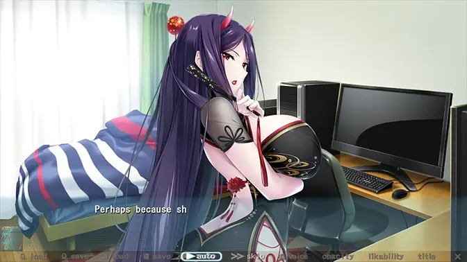 Seductive demon MILF licks teen's huge tits