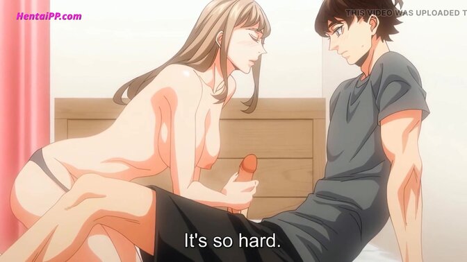 Seductive MILF gives quick blowjob to young boy in 3D Hentai