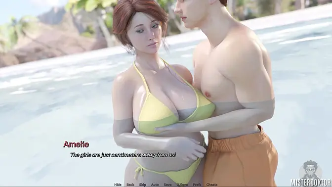 Seductive MILF gives sexy massage and plays with big tits