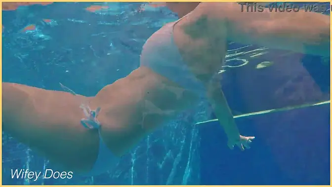 Seductive wife in hot bikini makes him hard