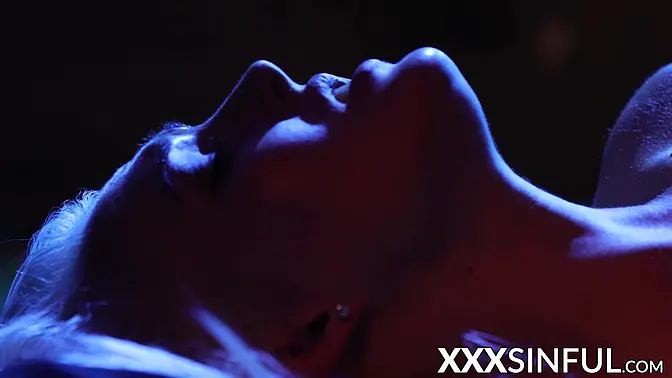 Sensual babe sucks and rides cock under the moonlight