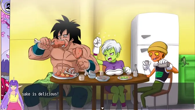 Sensual shower scene with a hot muscular anime character