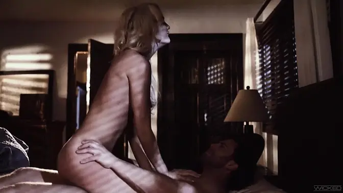 Seth Gamble's Blonde Beauty Kenna James gets a hard fuck after pussy spanking